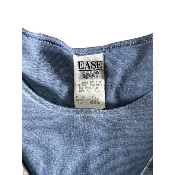 Ease Sport Size Medium Y2K Southwestern T Shirt Turtle Shell‎ Buttons USA - Picture 5 of 6